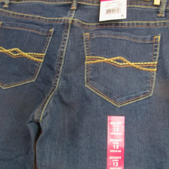 NWT Jordache Girls Sz 12 Jeans Blue Jean Pants Girls Sz 12 reg Skinny Jeans - Picture 4 of 5